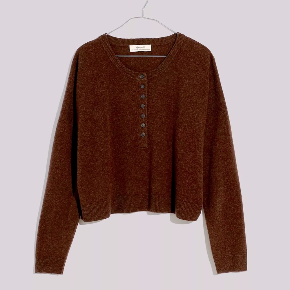 (Re)sponsible Cashmere Henley Pullover Sweater